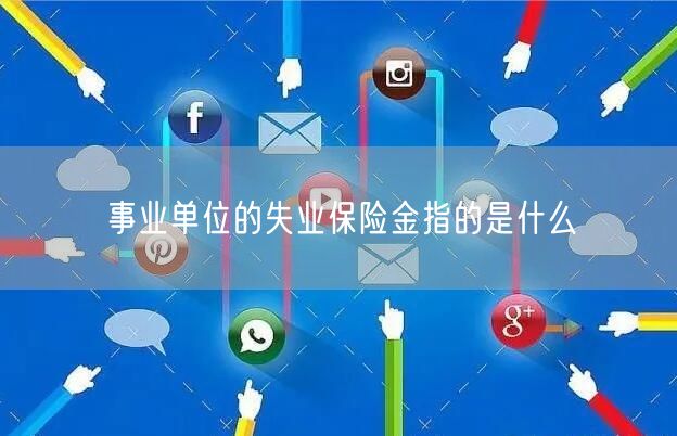 事业单位的失业保险金指的是什么