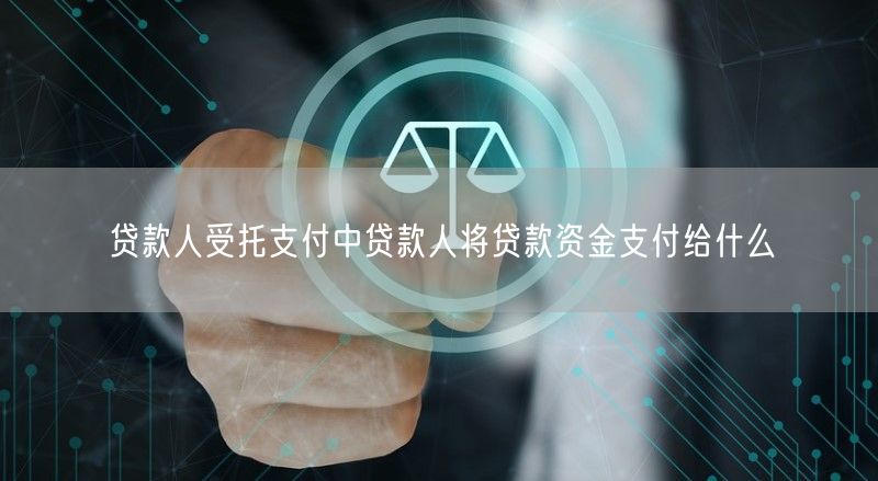 贷款人受托支付中贷款人将贷款资金支付给什么