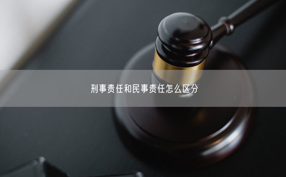 刑事责任和民事责任怎么区分