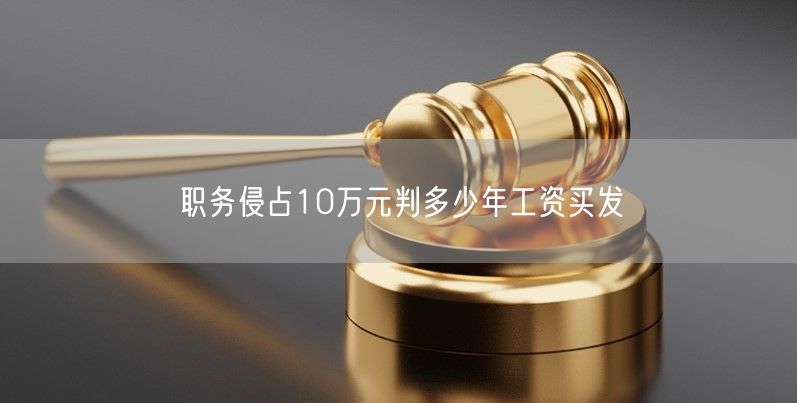 职务侵占10万元判多少年工资买发