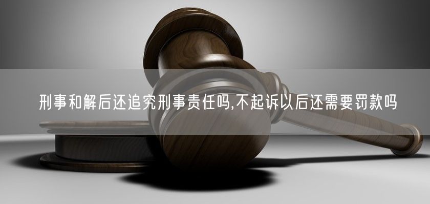 刑事和解后还追究刑事责任吗,不起诉以后还需要罚款吗