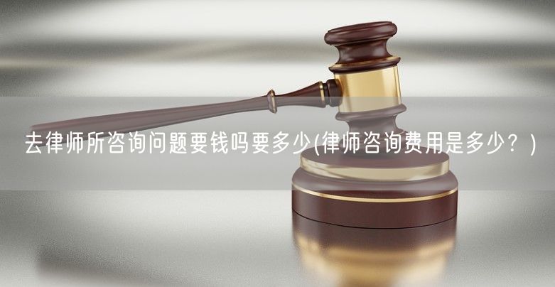 去律师所咨询问题要钱吗要多少(律师咨询费用是多少？)