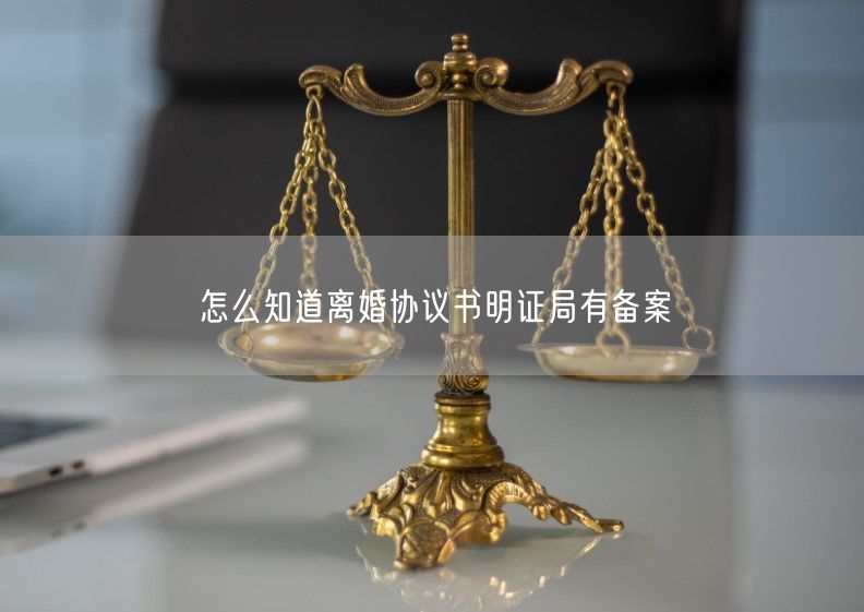 怎么知道离婚协议书明证局有备案